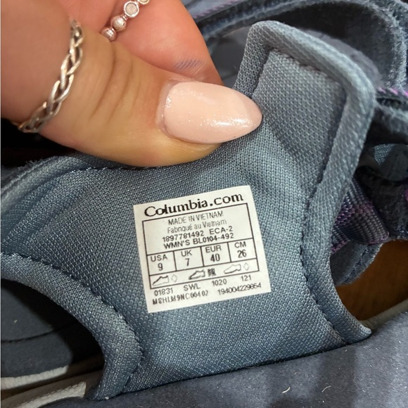 Columbia Blue Leather Strap Sandals Women’s Size 9 - Picture 5 of 6